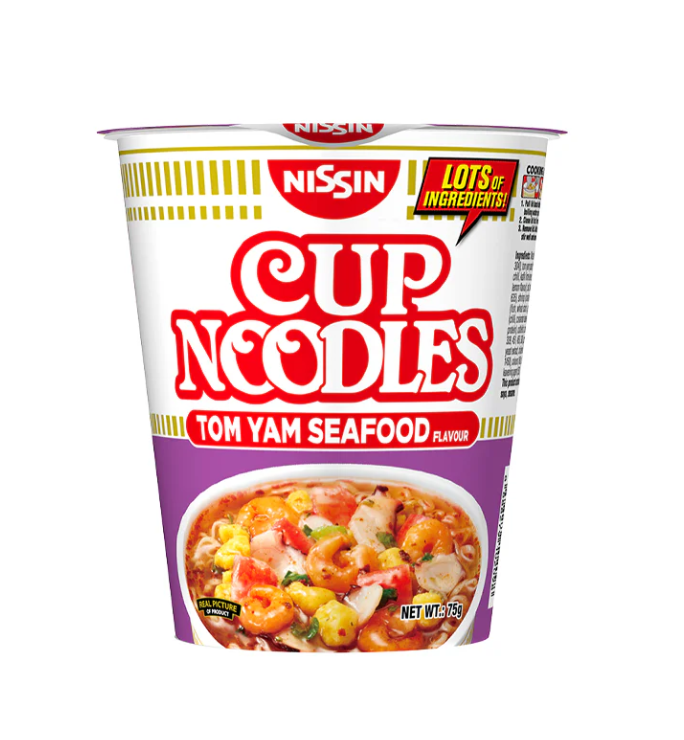 Nissin Cup Noodle: Tom Yam Seafood (75gm X 24) (Cup:24)