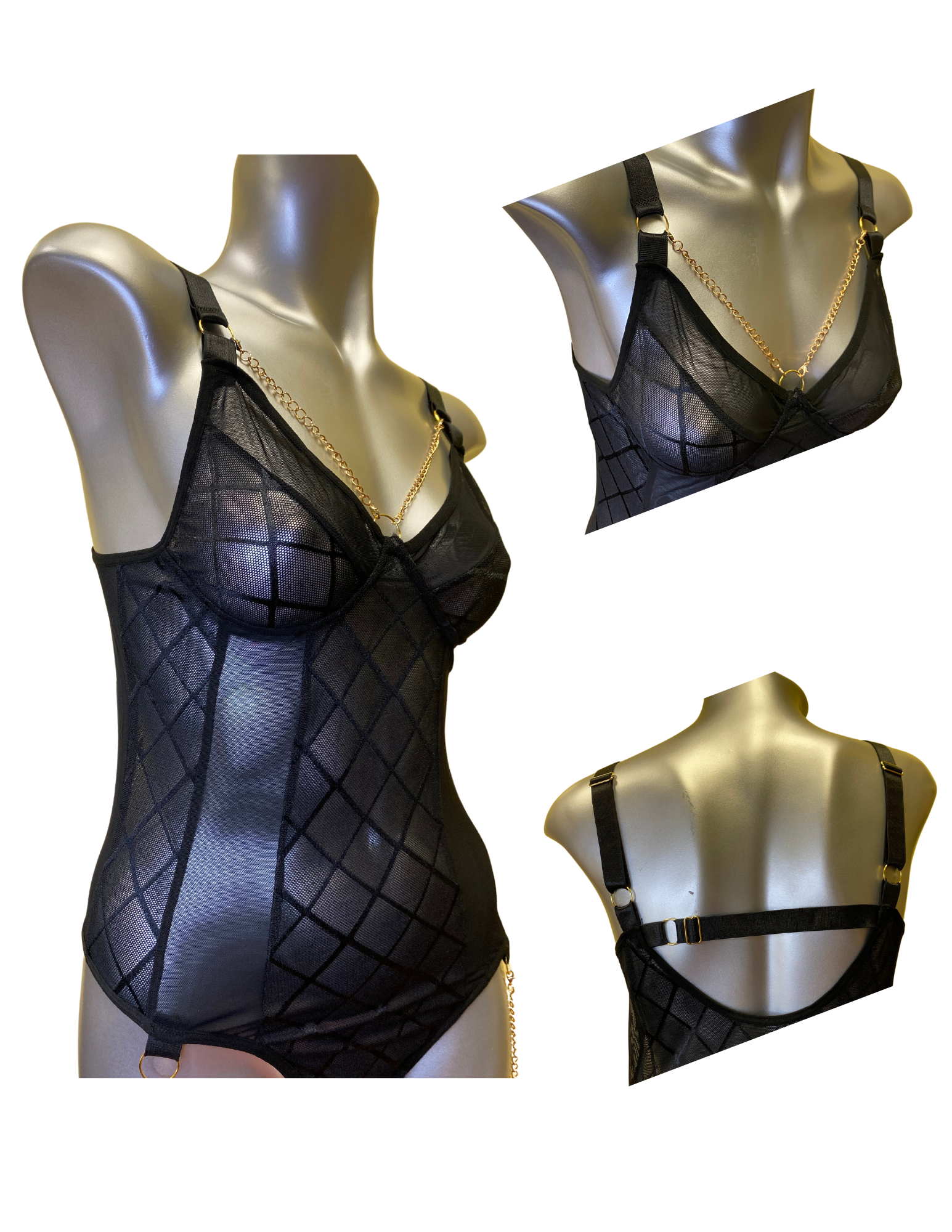 Fishnet whole body stocking (one size:stretching)